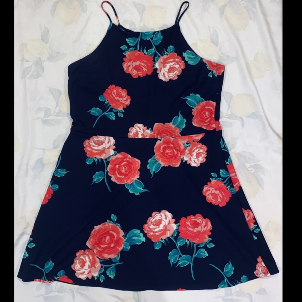 Plus Size Navy Tank top A line Dress